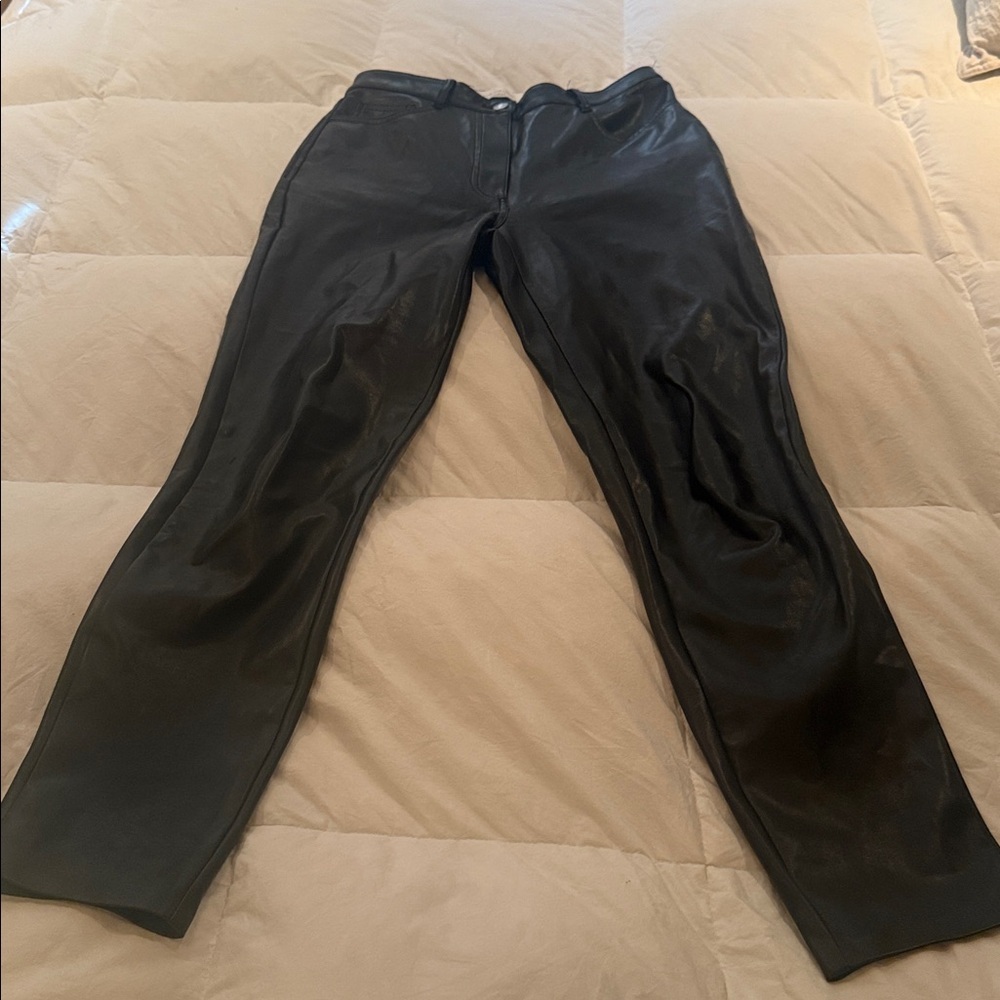 Wilfred Black Faux Leather 5 Pocket Pants